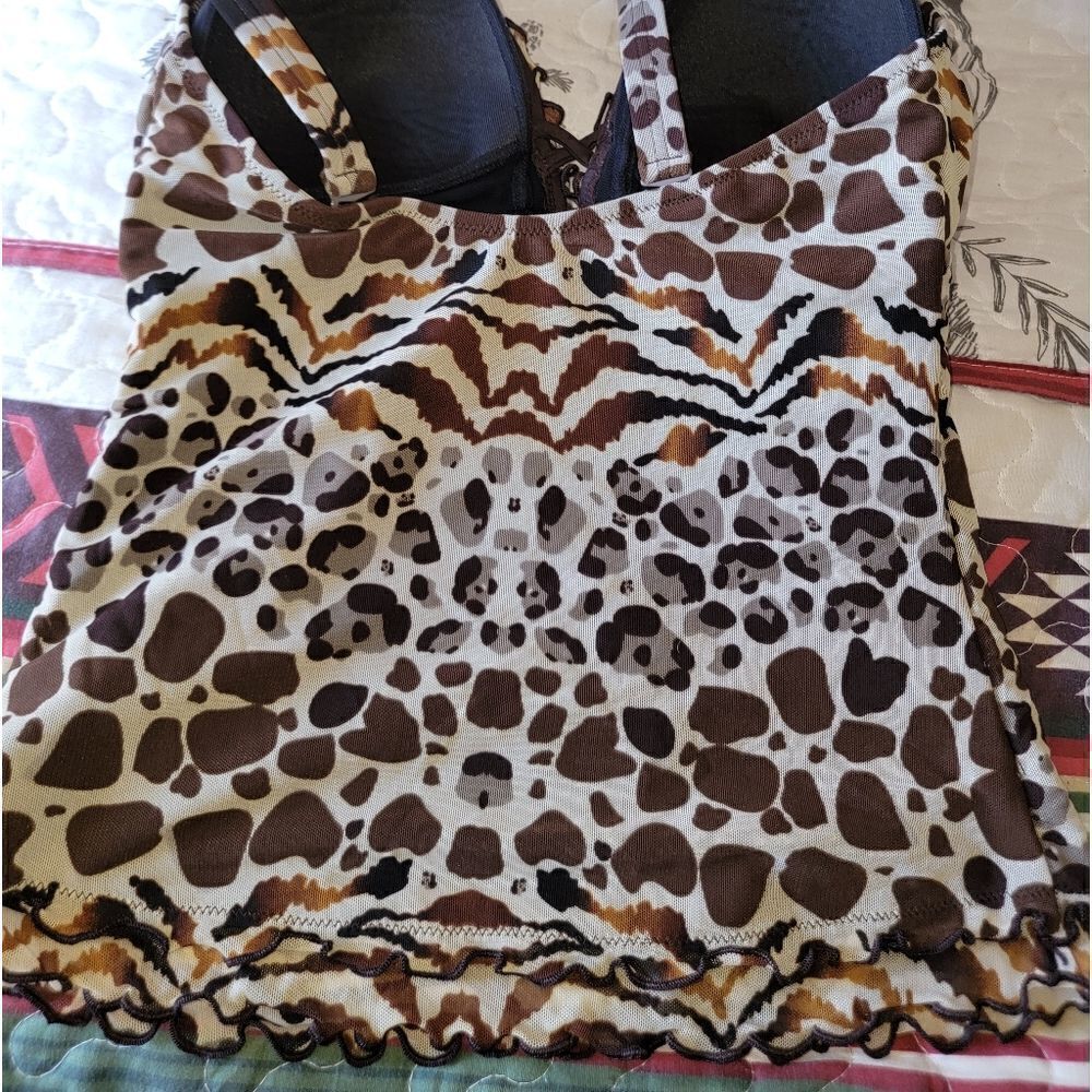 Profile animal print tankini top (xs) - Picture 3 of 6